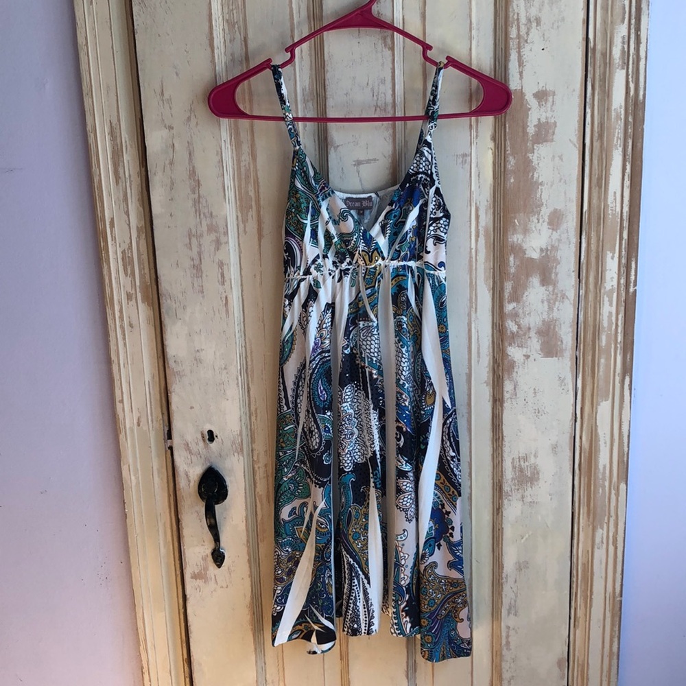 Ocean Blue stretch Sundress medium